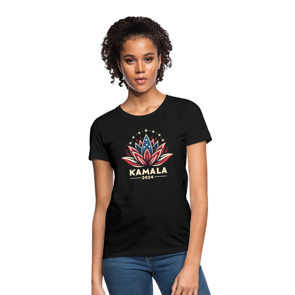 Kamala Harris Shirt 2024 Presidential Lotus Women's T-Shirt - black 2