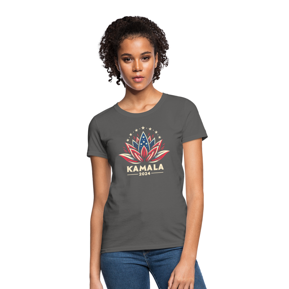 Kamala Harris Shirt 2024 Presidential Lotus Women's T-Shirt - charcoal 2