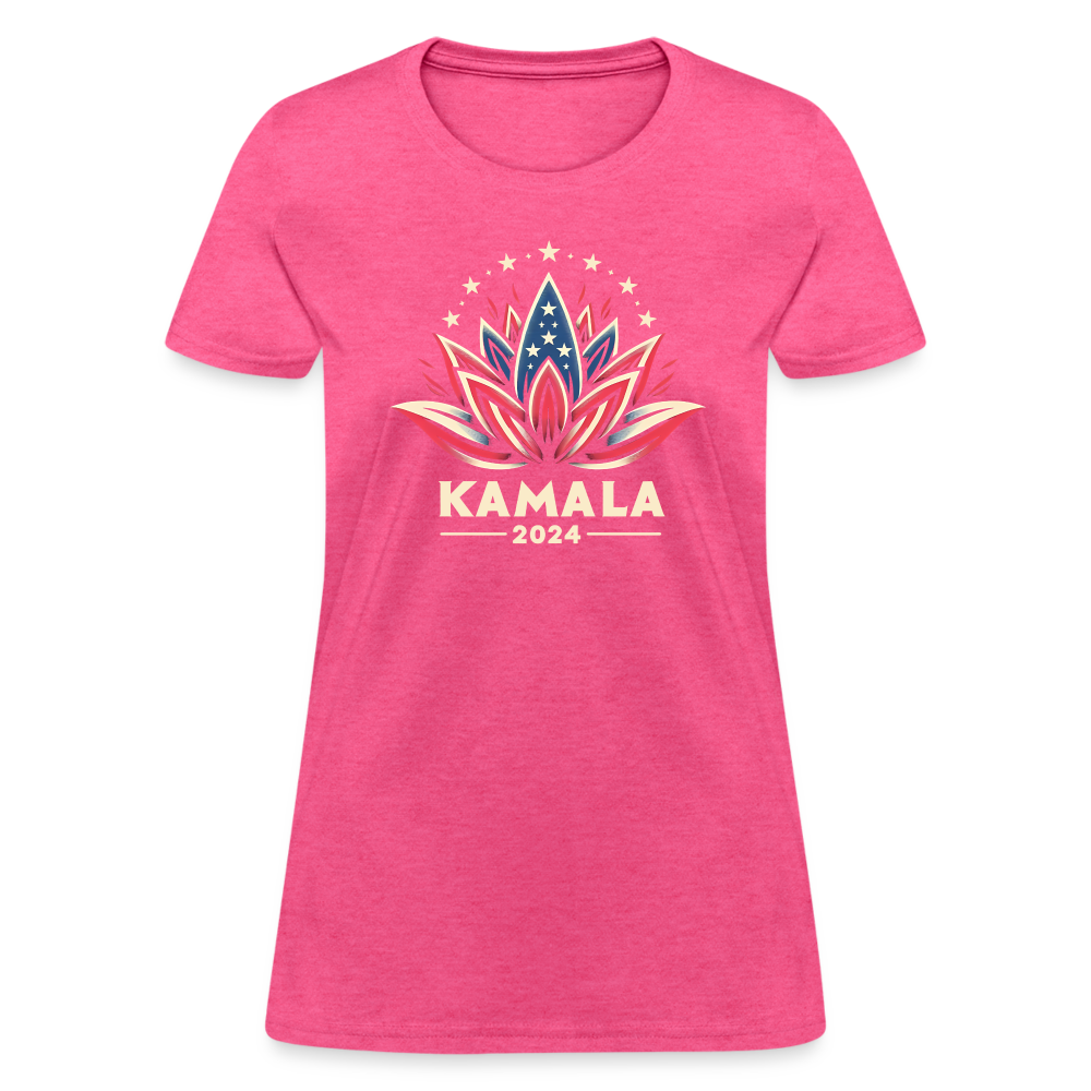 Kamala Harris Shirt 2024 Presidential Lotus Women's T-Shirt - heather pink