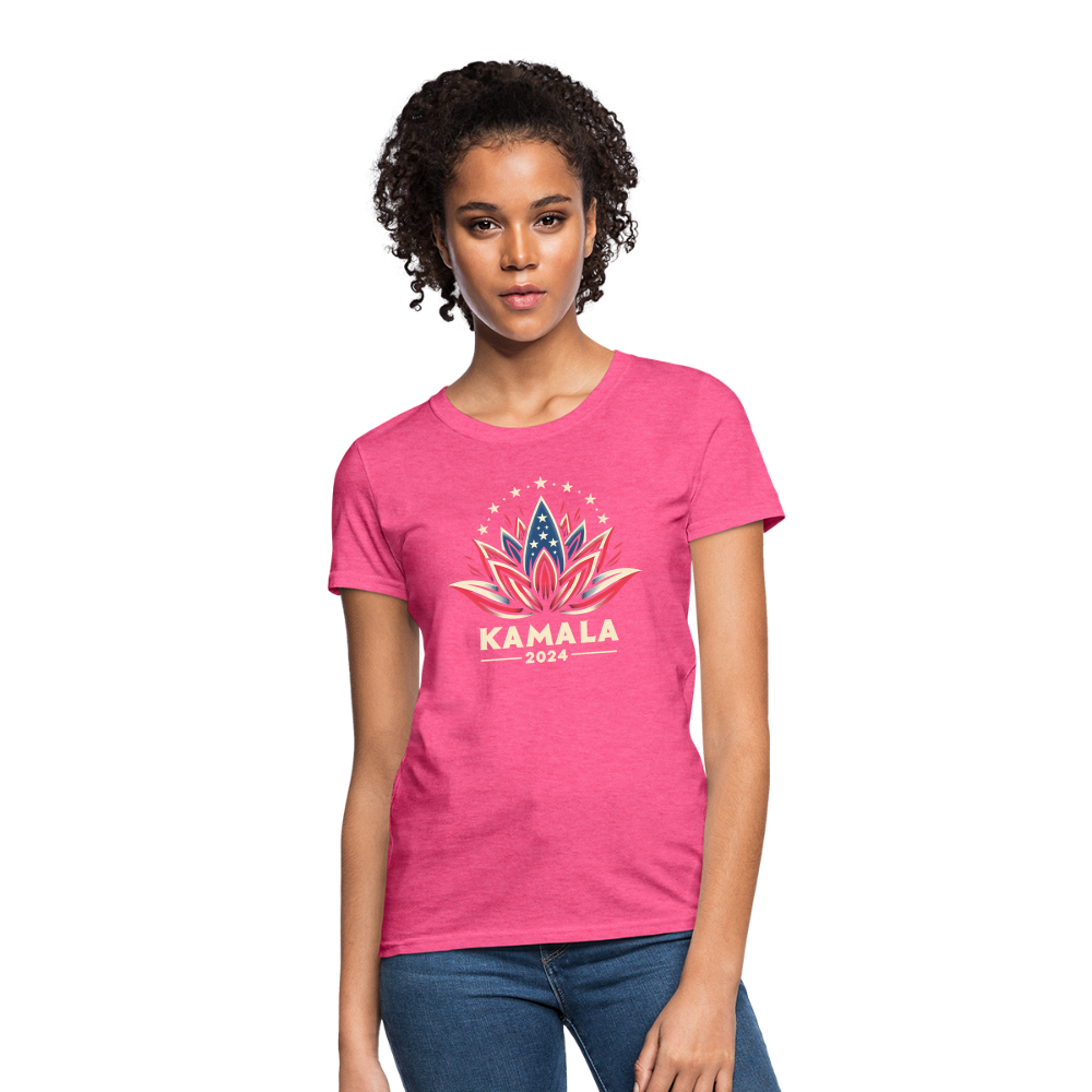 Kamala Harris Shirt 2024 Presidential Lotus Women's T-Shirt - heather pink 2