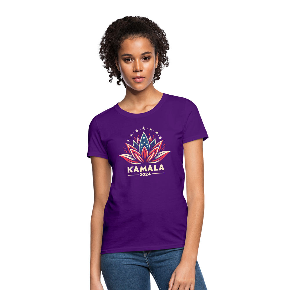 Kamala Harris Shirt 2024 Presidential Lotus Women's T-Shirt - purple 2