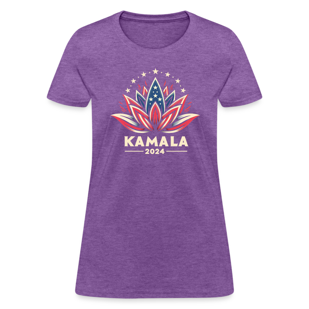 Kamala Harris Shirt 2024 Presidential Lotus Women's T-Shirt - purple heather