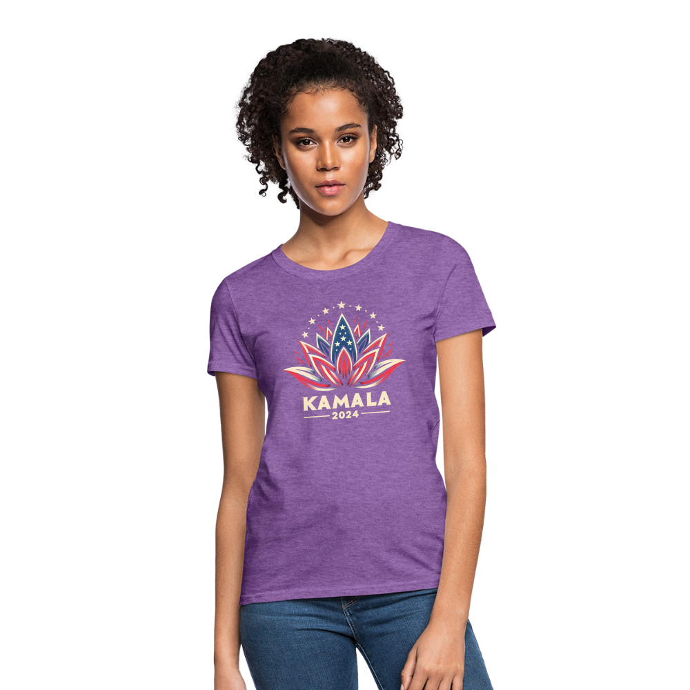Kamala Harris Shirt 2024 Presidential Lotus Women's T-Shirt - purple heather 2