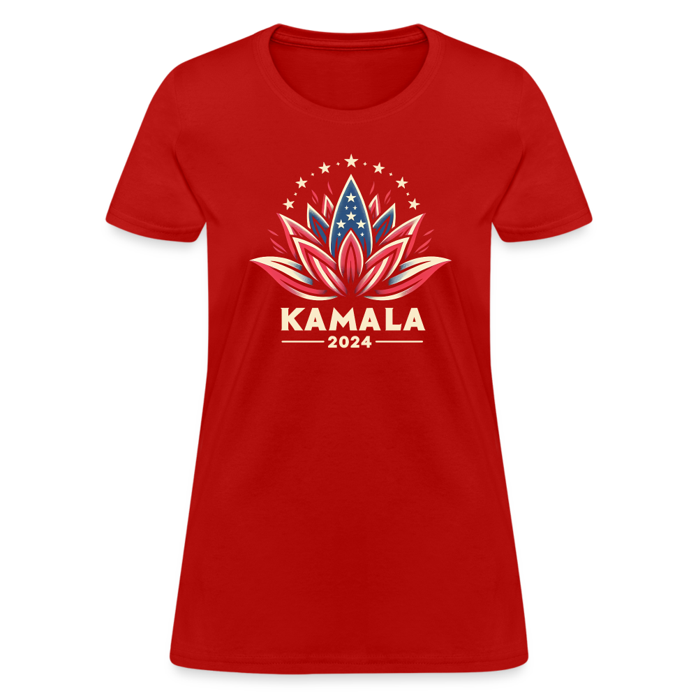 Kamala Harris Shirt 2024 Presidential Lotus Women's T-Shirt - red