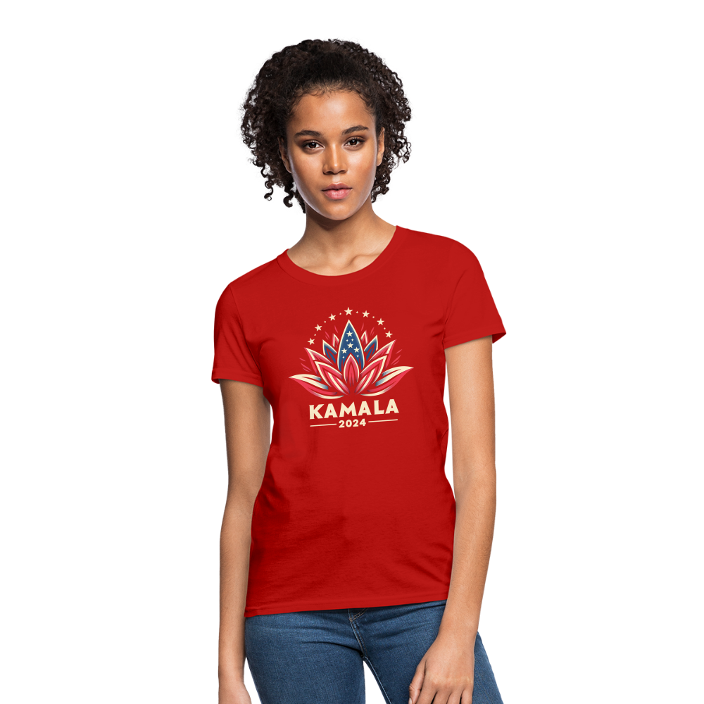Kamala Harris Shirt 2024 Presidential Lotus Women's T-Shirt - red 2
