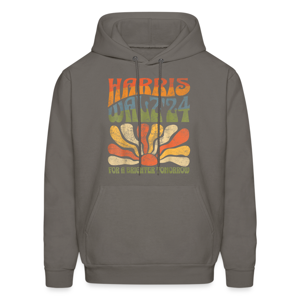 Kamala Harris Walz '24 For a Brighter Tomorrow Willie Nelson Unisex Hoodie - asphalt gray