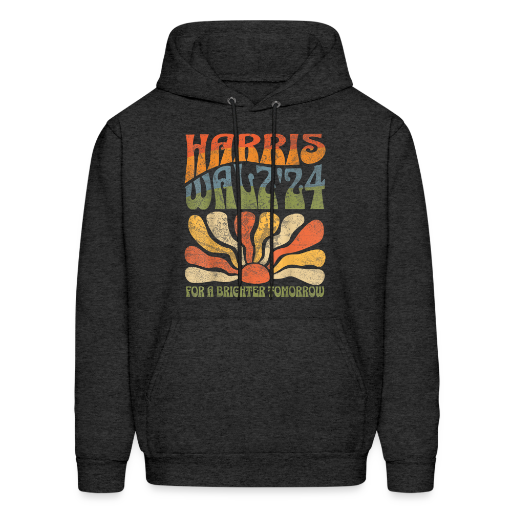 Kamala Harris Walz '24 For a Brighter Tomorrow Willie Nelson Unisex Hoodie - charcoal grey