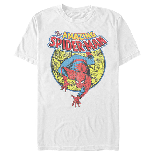 Marvel Spider-Man The Amazing Retro Adult White Unisex T-Shirt