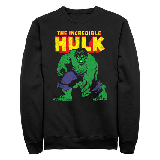 Marvel The Incredible Hulk Adult Black Unisex Crewneck Sweatshirt