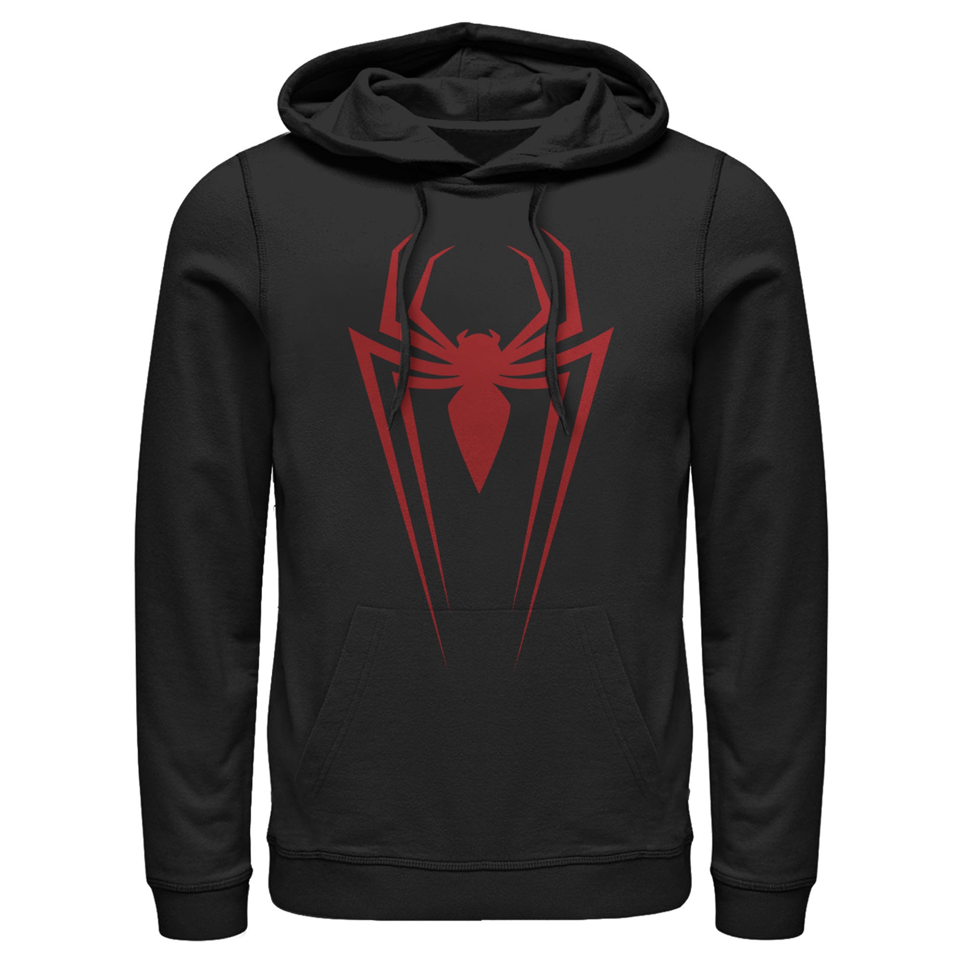 Marvel Spiderman Iconic Spider Logo Adult Black Unisex Hoodie Sweatshirt