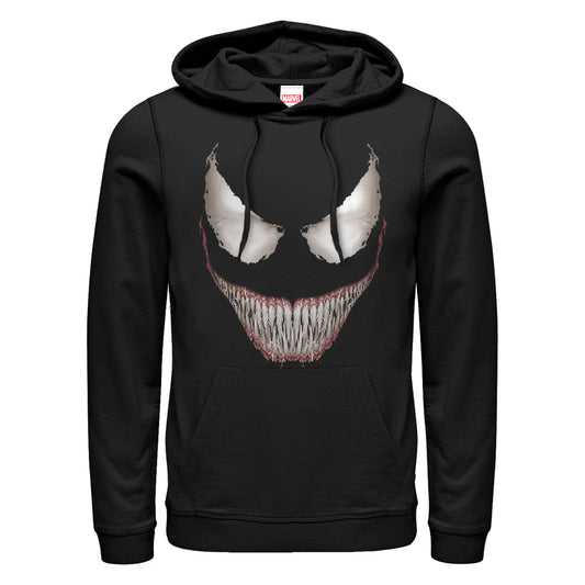 Marvel Venom Face Grin Adult Black Unisex Hoodie Sweatshirt
