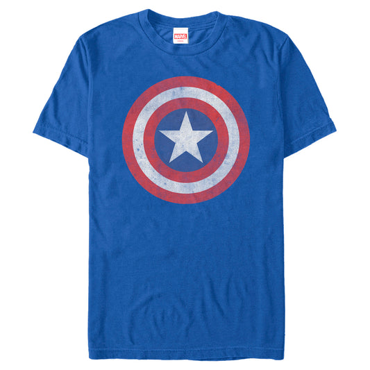 Marvel Captain America Classic Shield Blue Adult Unisex T-Shirt