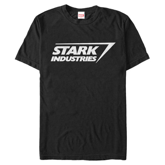 Marvel Iron Man Stark Industries Logo Adult Black Unisex T-Shirt