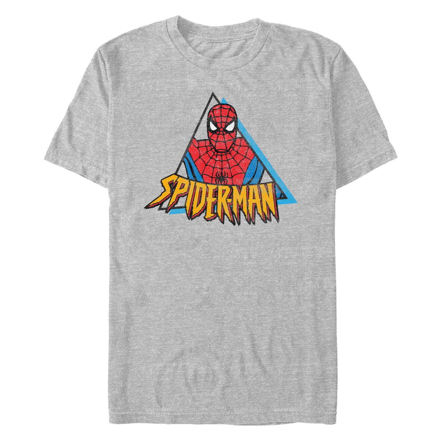 Marvel Spiderman Classic Triangle Adult Grey Unisex Shirt