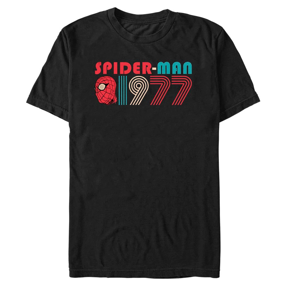 Marvel Spider-Man Beyond Amazing Retro 1977 Adult Black Unisex T-Shirt