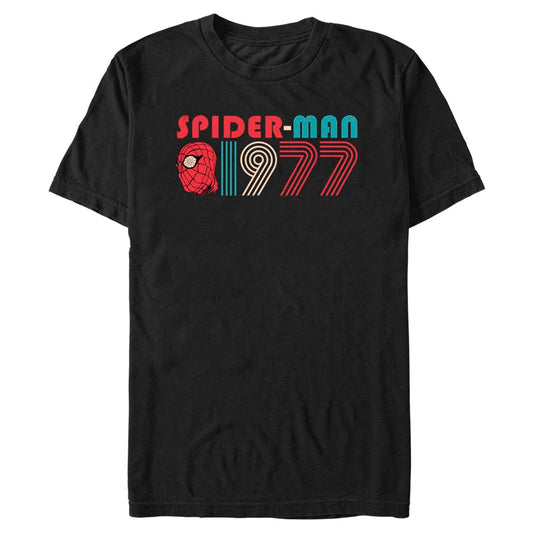 Marvel Spider-Man Beyond Amazing Retro 1977 Adult Black Unisex T-Shirt