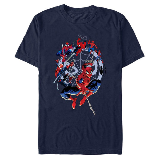 Marvel Spider-Man Beyond Amazing Evolution Adult Navy Unisex T-Shirt