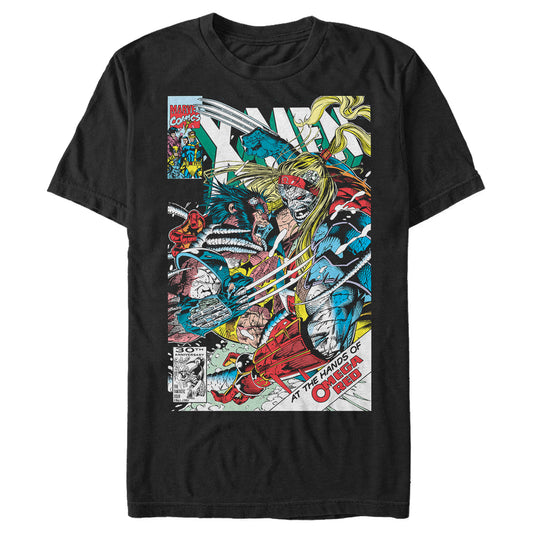 Marvel X-Men At the Hands of Omega Red Comic Book Cover Adult Black Unisex T-Shirt