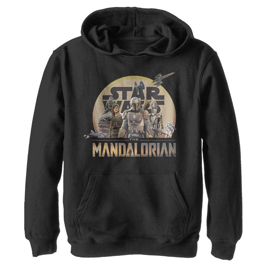Star Wars: The Mandalorian Character Collage Kid's Hoodie Sweatshirt