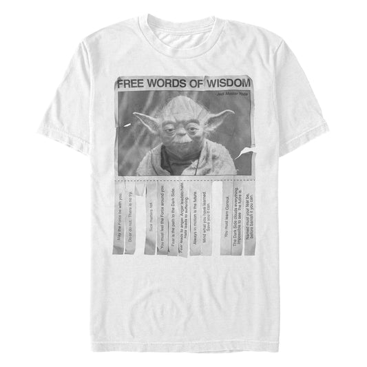 Star Wars Yoda Words of Wisdom White Unisex T-Shirt