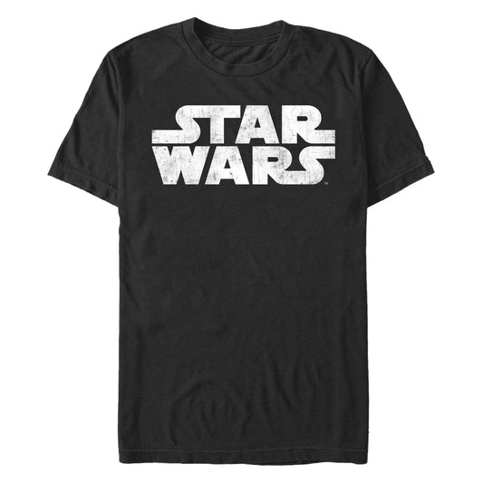 Star Wars Distressed Simple Logo Black Unisex T-Shirt