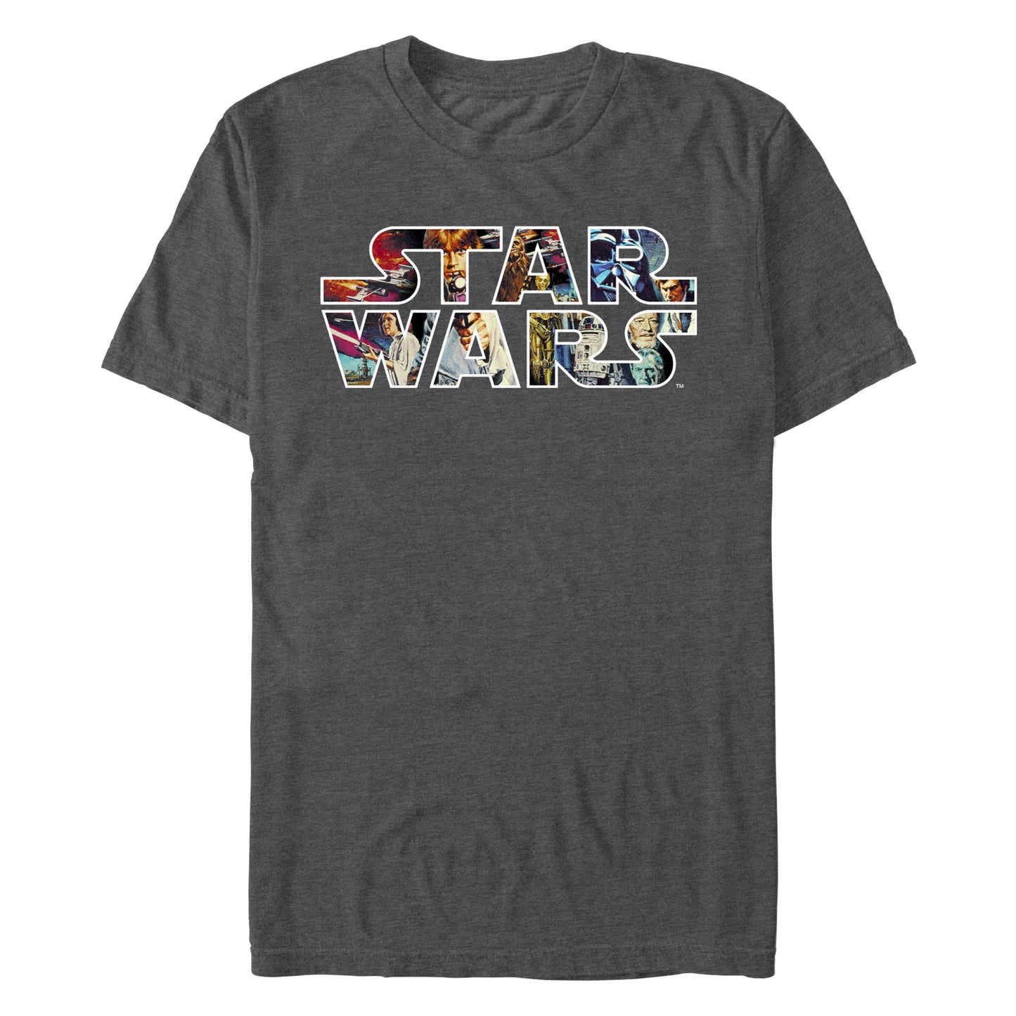 Star Wars Original Epic Logo Poster Charcoal Heather Unisex T-Shirt