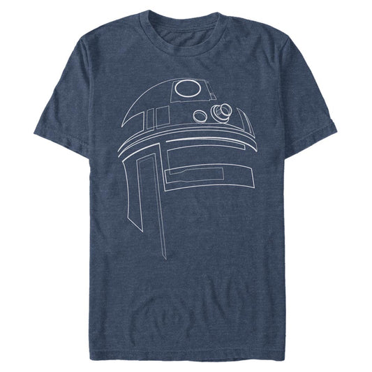 Star Wars Classic R2-D2 Outline Heather Navy Unisex T-Shirt
