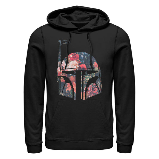 Star Wars Boba Fett Floral Print Helmet Unisex Hoodie Sweatshirt