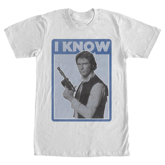 Star Wars Han Solo I Know White Unisex T-Shirt