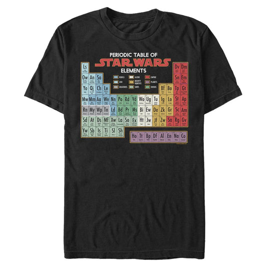 Star Wars Periodic Table Black Unisex T-Shirt