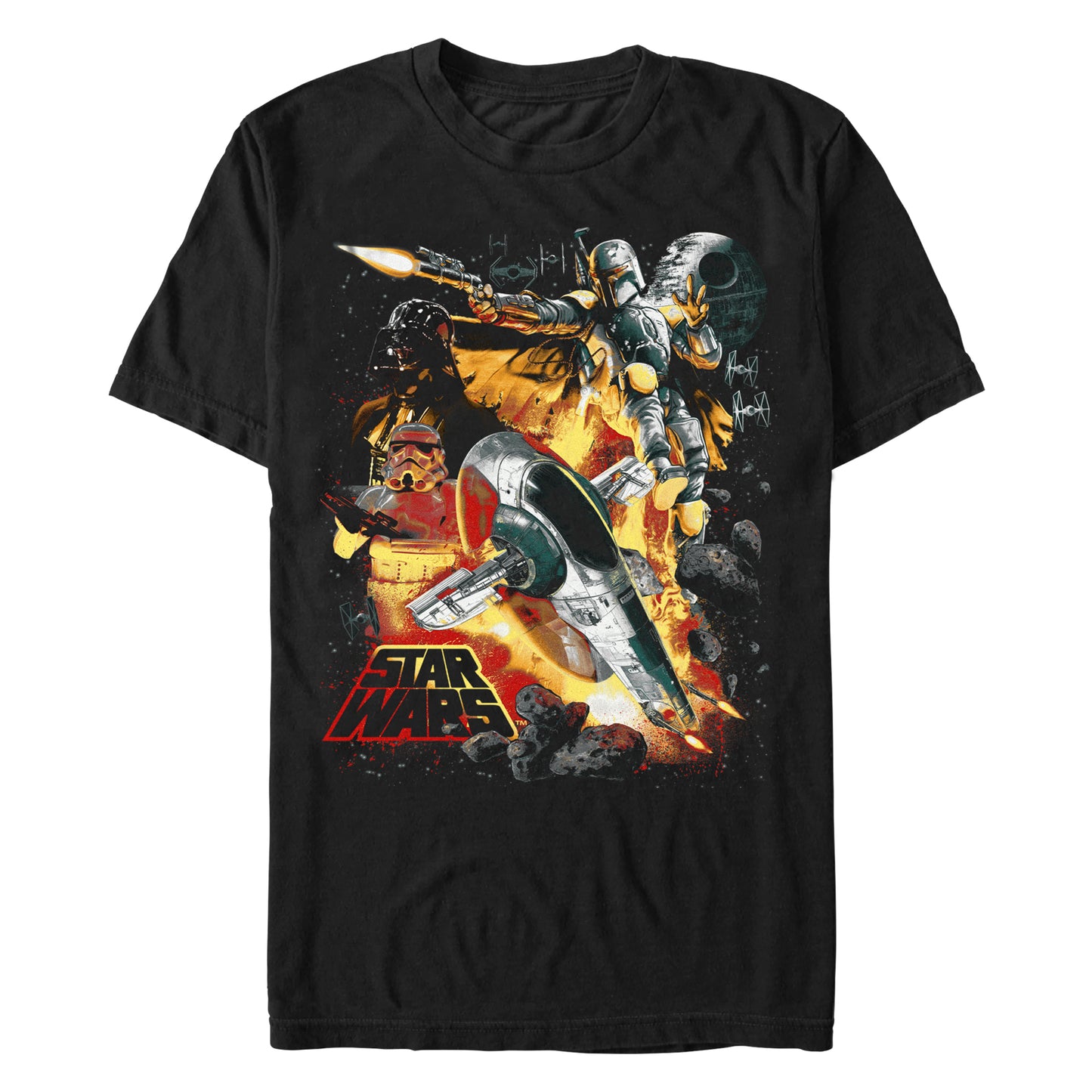 Star Wars Tatooine Landspeeder Montage Black Unisex T-Shirt