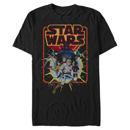 Star Wars Vintage Comic Explosion Black Unisex T-Shirt