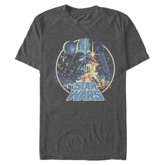 Star Wars Vintage Classic Charcoal Heather Unisex T-Shirt