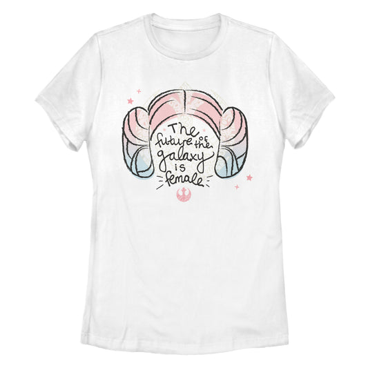 Star Wars Princess Leia The Future of the Galaxy is Female Women's White T-Shirt