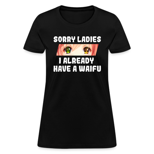 Waifu Anime Lover Women's T-Shirt - black