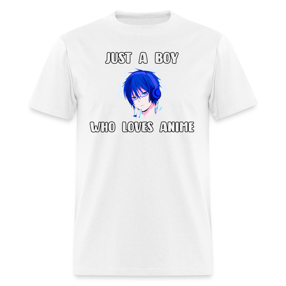 Just A Boy Who Loves Anime Lover Unisex T-Shirt - white