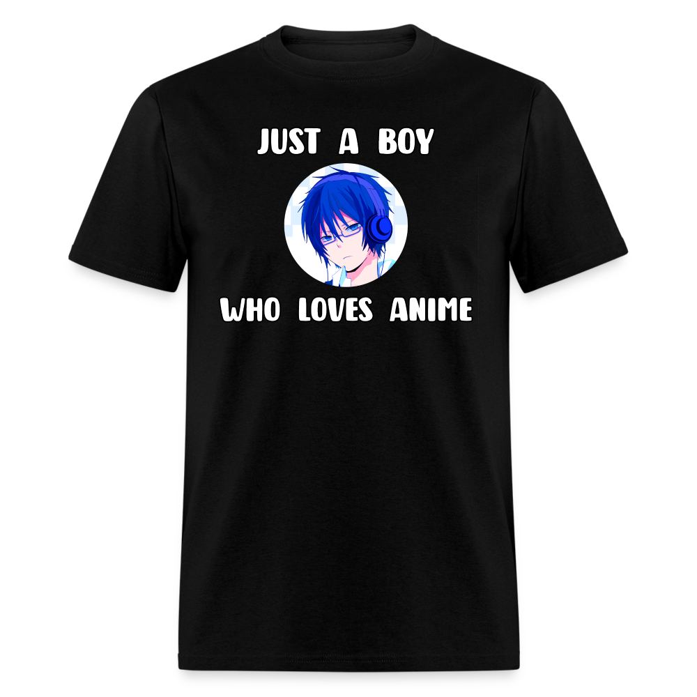 Just A Boy Who Loves Anime Lover Unisex T-Shirt - black