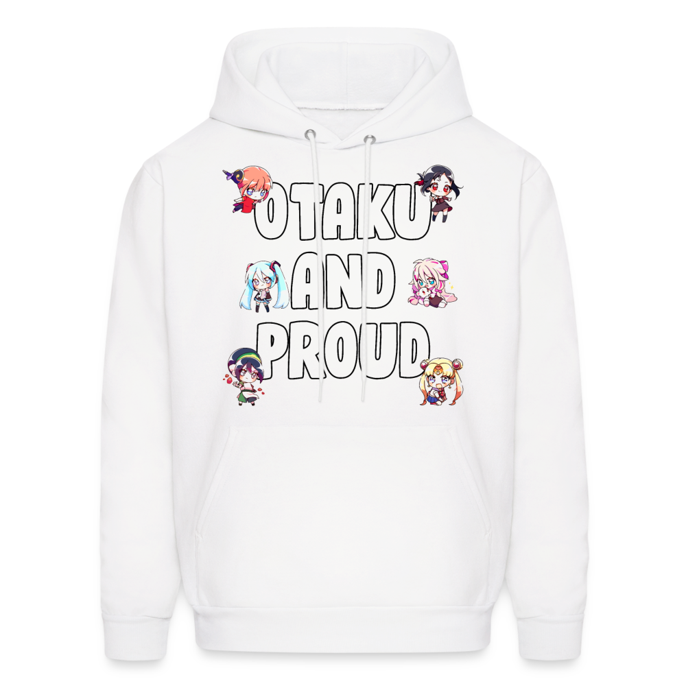 Otaku And Proud Anime Lover Hoodie - white