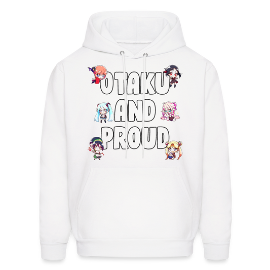 Otaku And Proud Anime Lover Hoodie - white