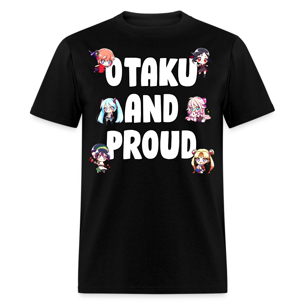 Otaku And Proud Anime Lover Unisex T-Shirt - black