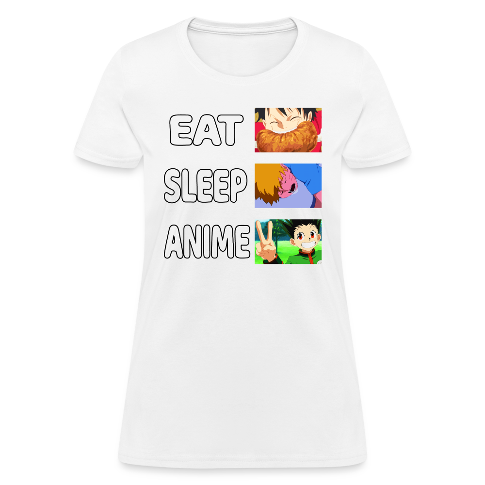 Eat Sleep Anime Lover Women's T-Shirt - white