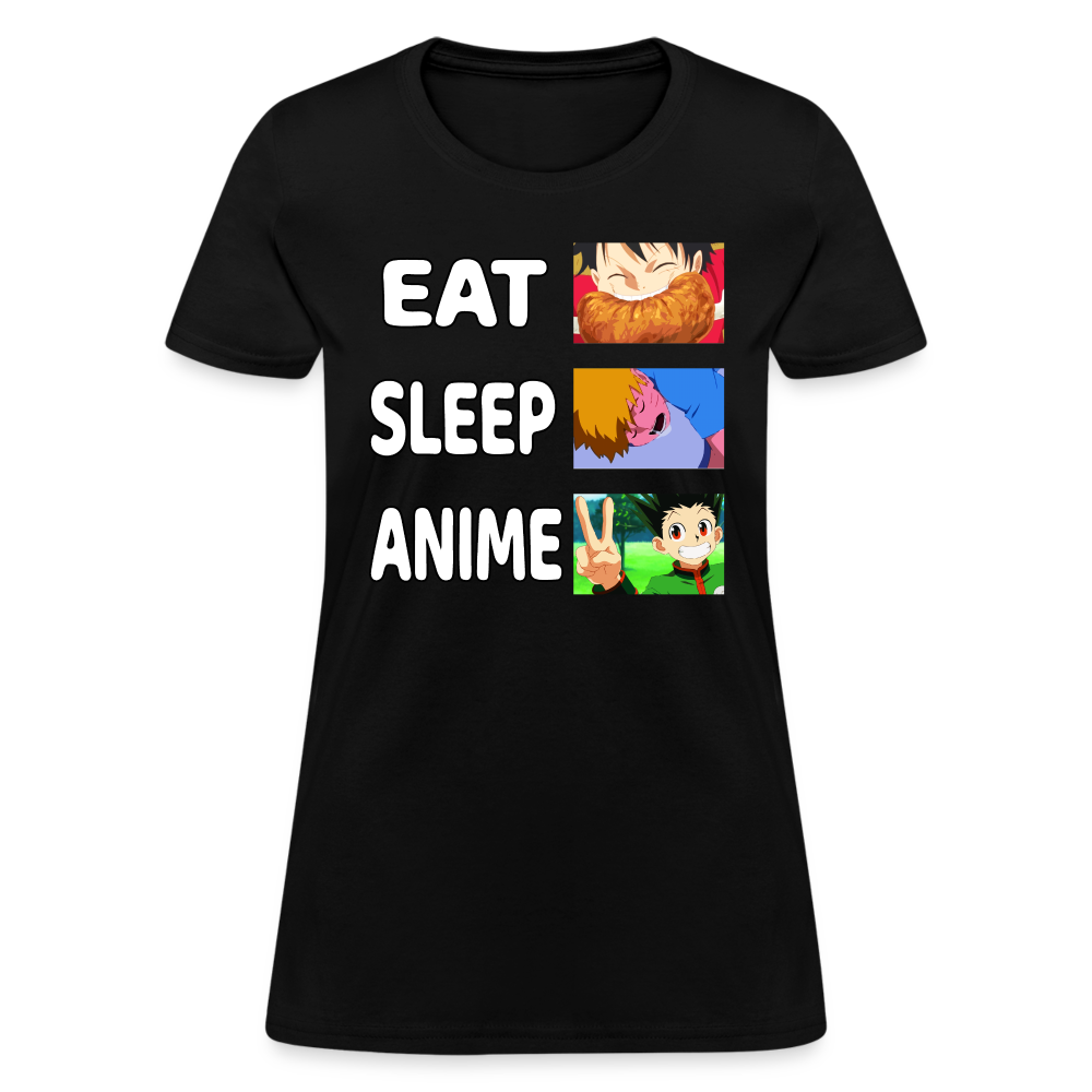 Eat Sleep Anime Lover Women's T-Shirt - black