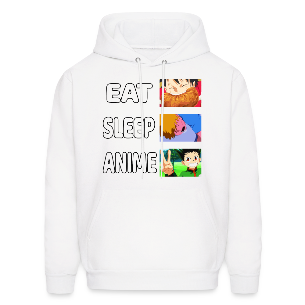 Eat Sleep Anime Lover Hoodie - white