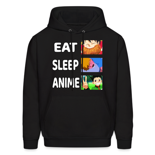 Eat Sleep Anime Lover Hoodie - black