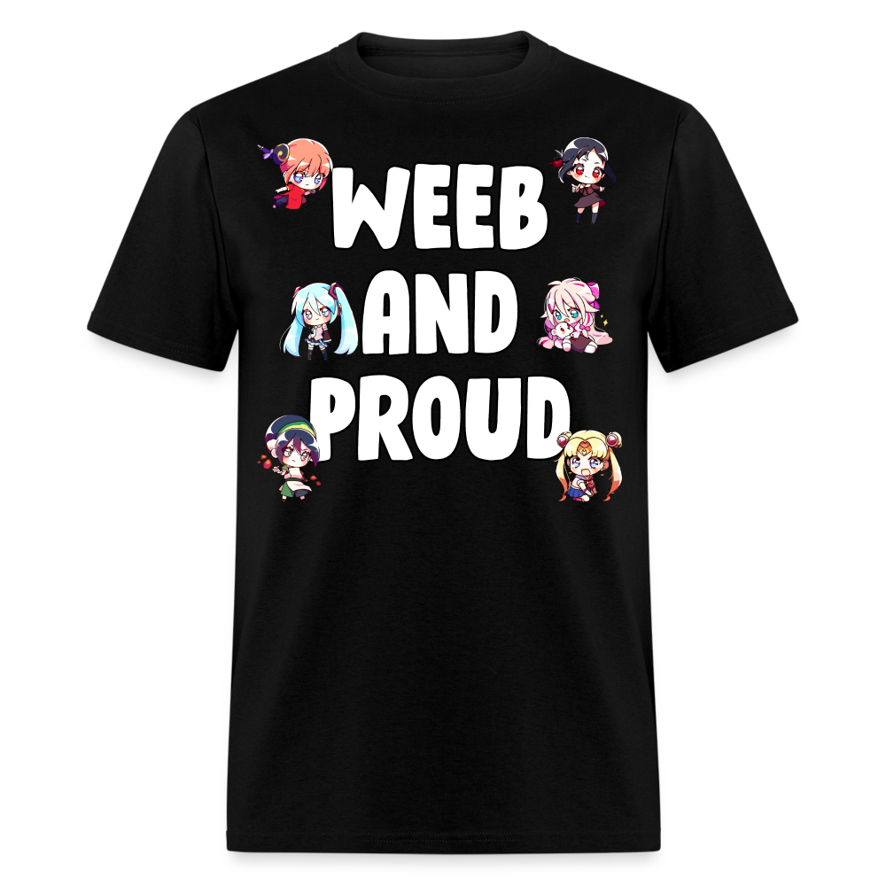 Weeb And Proud Anime Lover Unisex T-Shirt - black