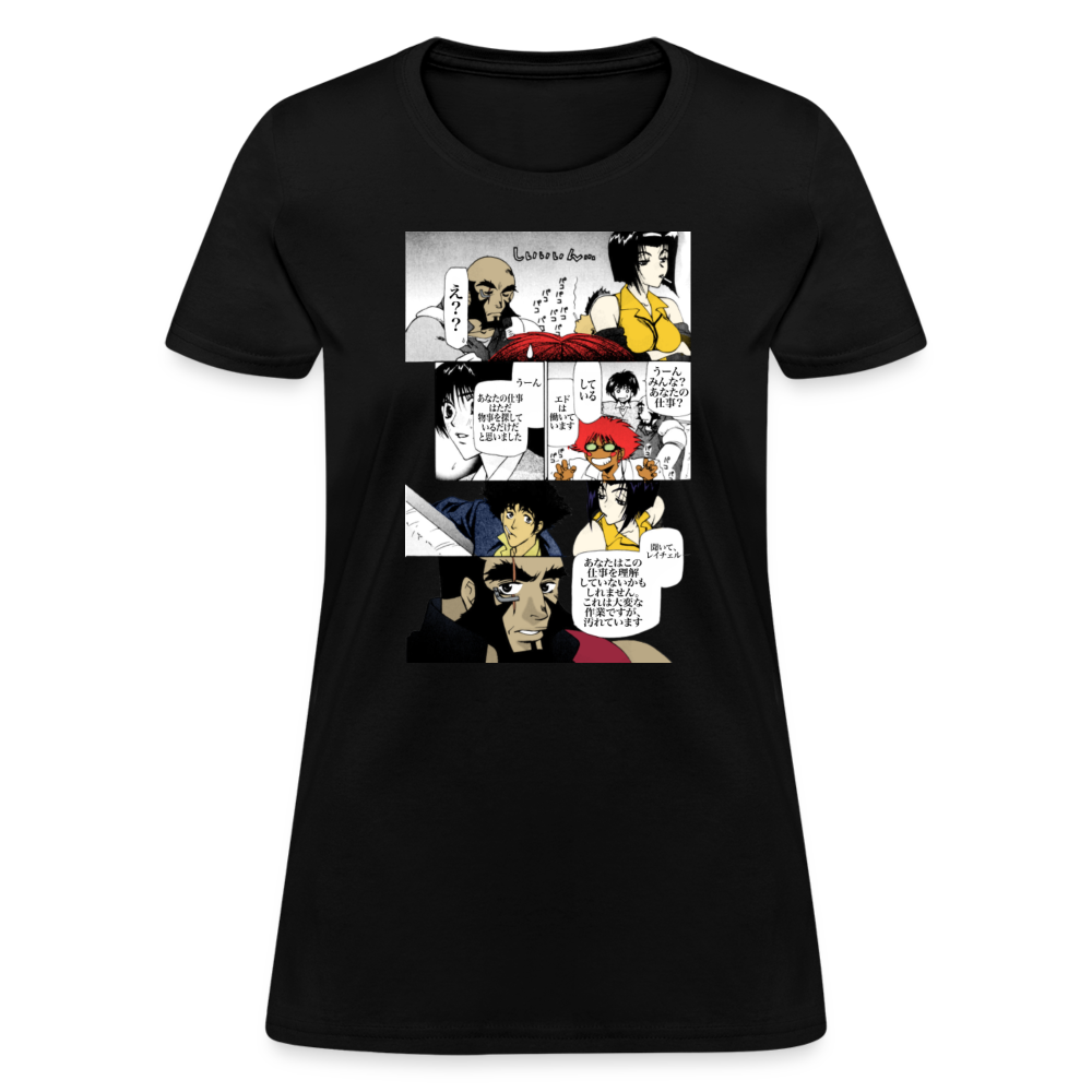 The Swordfish II Premium Cowboy Bebop Women's Manga Anime T-Shirt - black