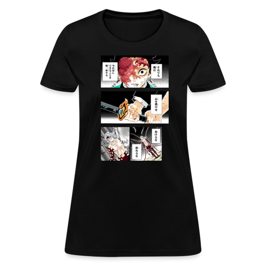 Tanjiro vs Muzan Premium Demon Slayer Manga Anime T-Shirt - black