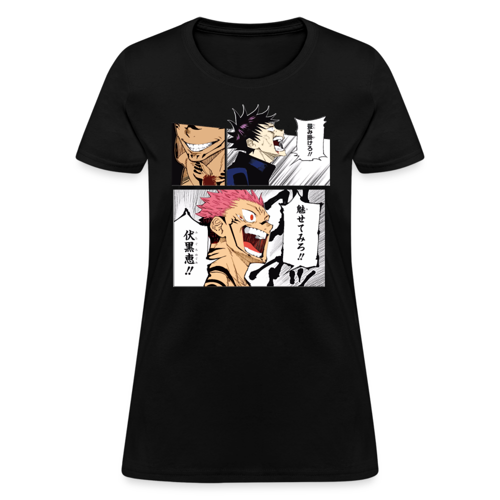 Sukuna Vs. Megumi Premium Jujutsu Kaisen Women's Manga Anime T-Shirt - black