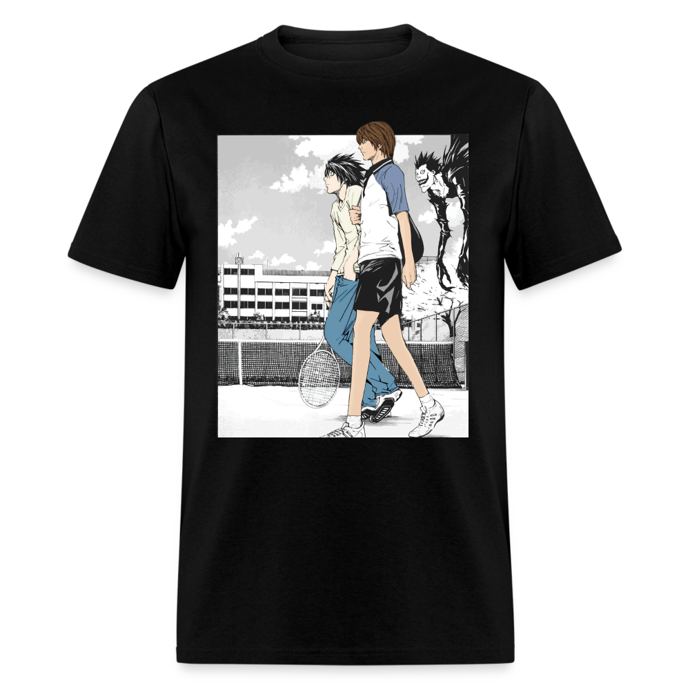 Light Vs. L Tennis Premium Death Note Manga T-Shirt - black