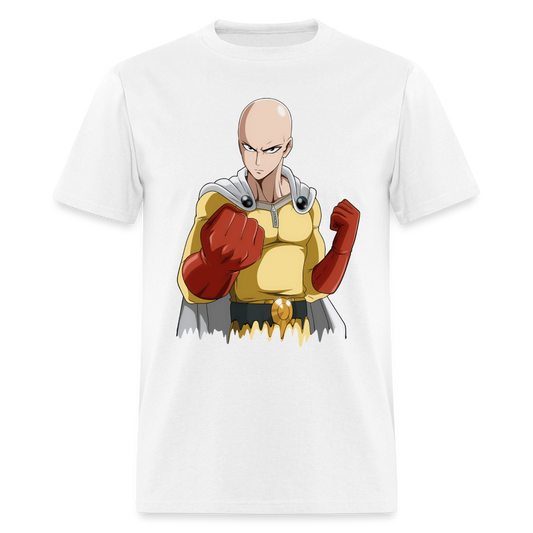 Saitama Drip Premium One Punch Man Anime T-Shirt - white